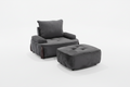 Kerean Arm Chair With Pouf