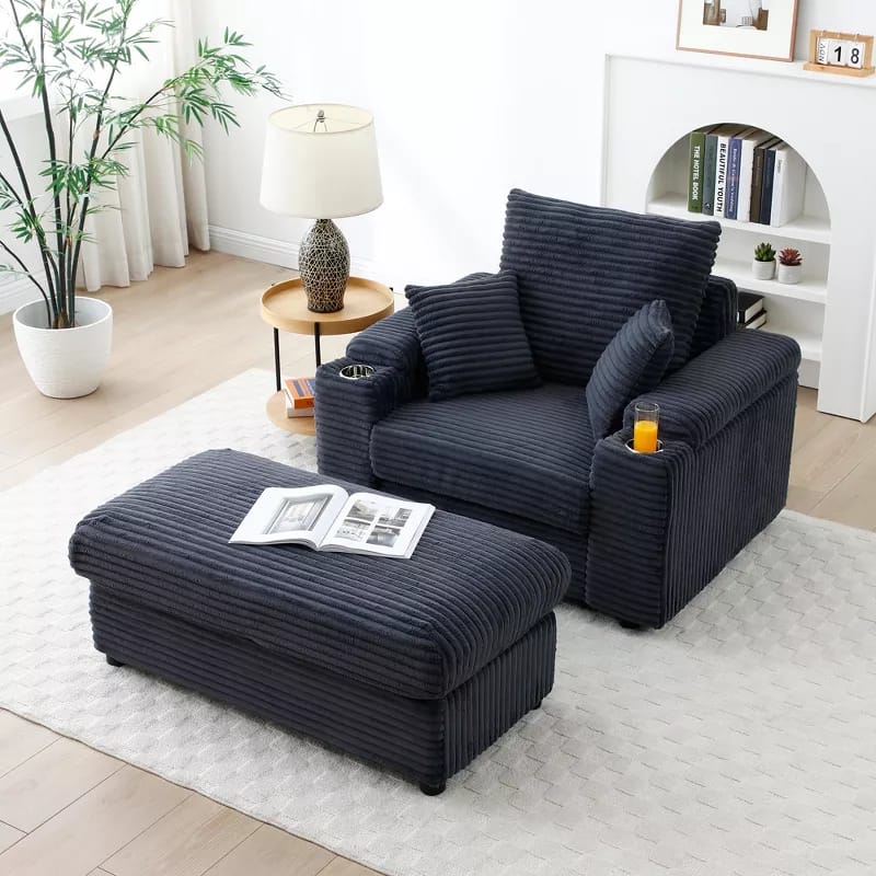 Aroma Arm Chair With Pouf