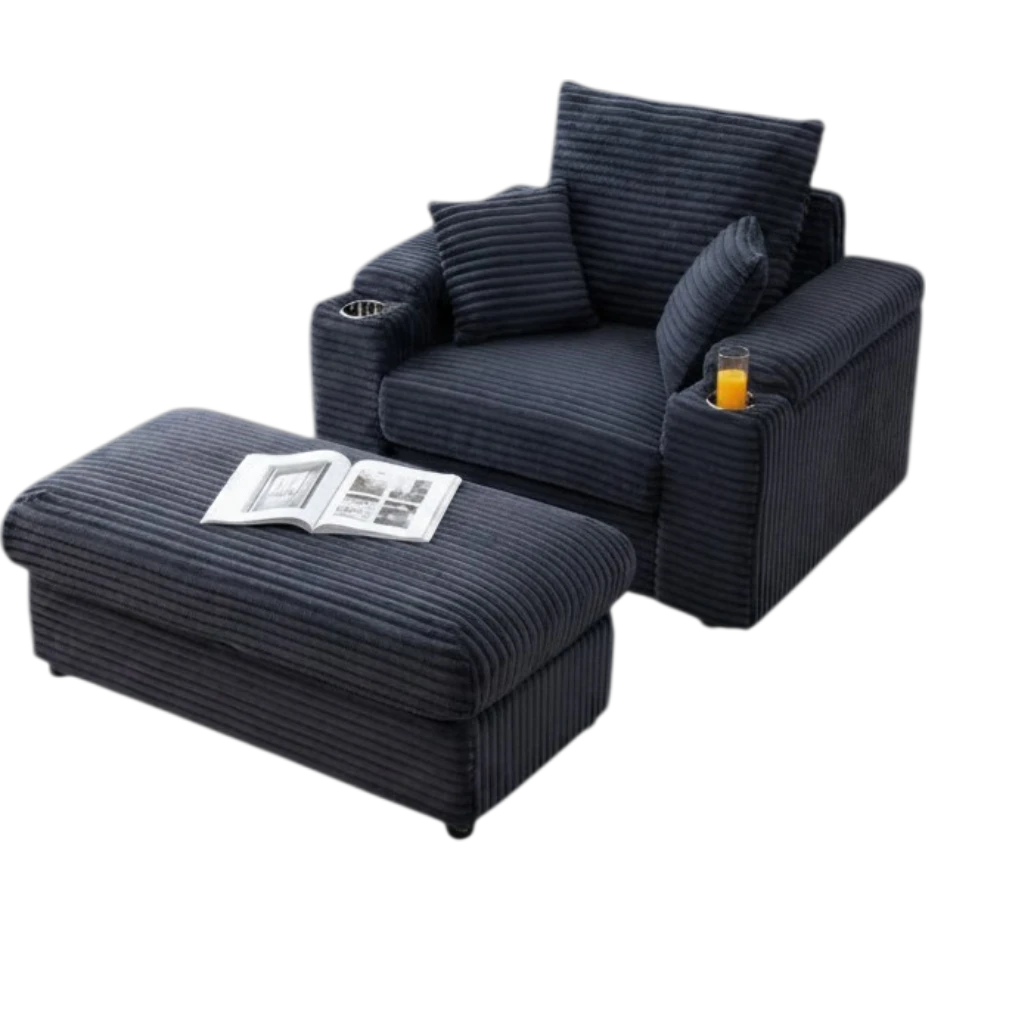Aroma Arm Chair With Pouf
